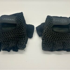 Black Fingerless Gloves XL